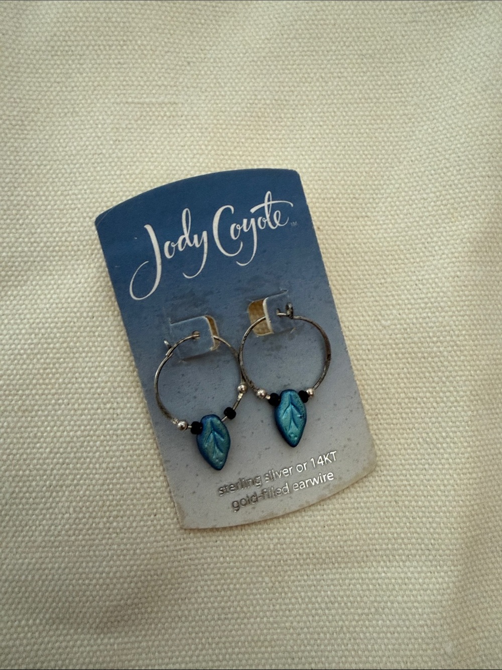 Jody Coyote Blue Leaf Earrings